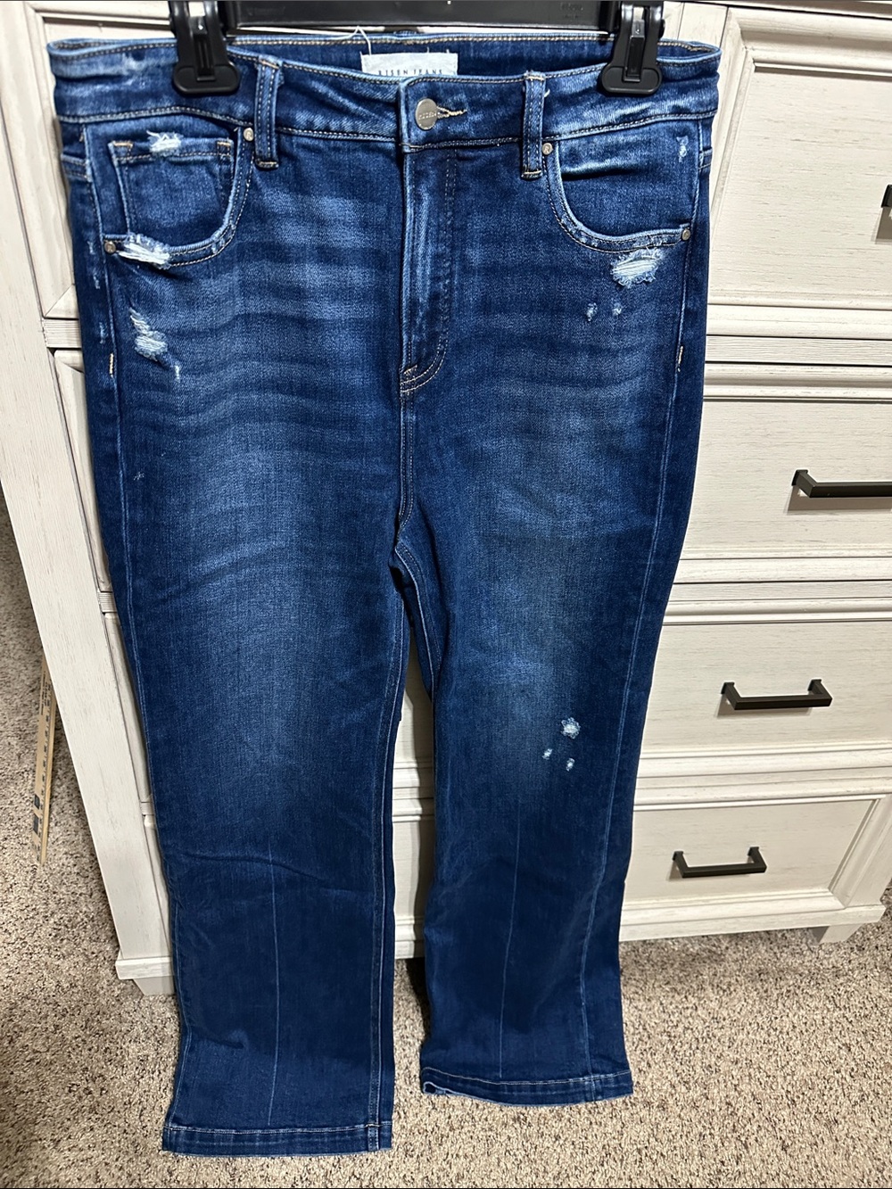 Risen Size 15 Dark Blue Distressed Trousers Women’s Jeans